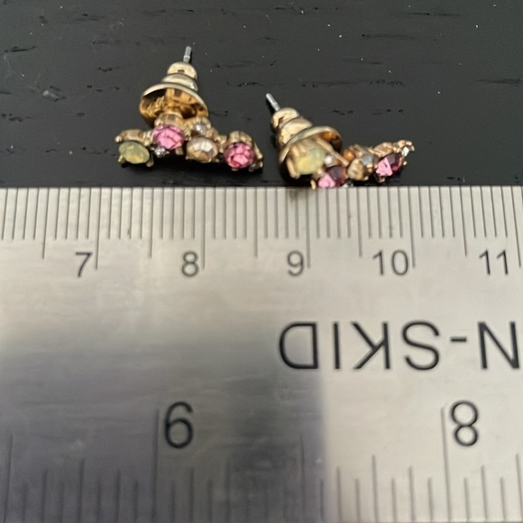 Olive & Piper Elegant Green and Pink Crystal Earrings Set - Picture 5 of 6